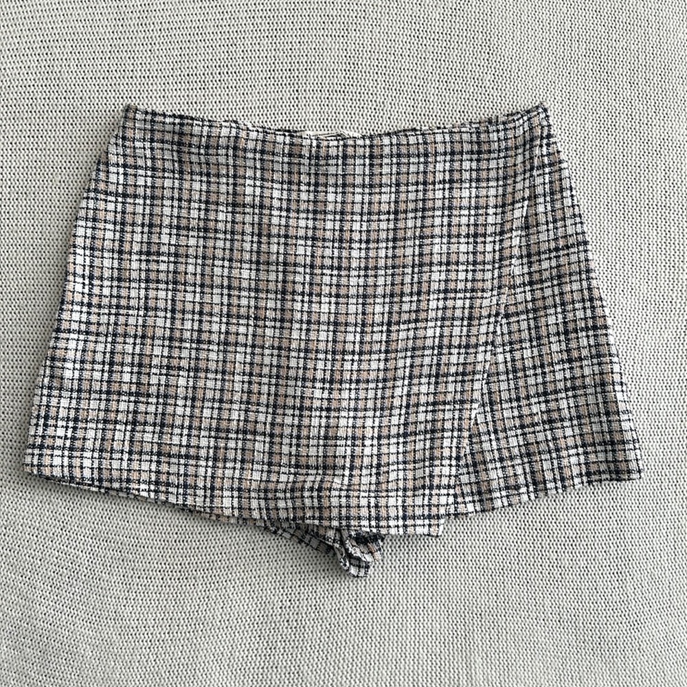 Abercrombie & Fitch Tweed Plaid Skort Size Large